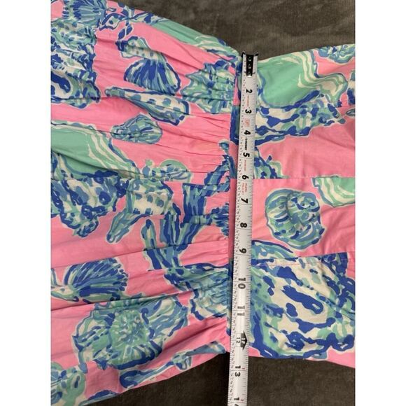 Lilly Pulitzer Ardleigh Seashell Dress XS Pink Blue Shell Print 100% Cotton - Picture 7 of 12